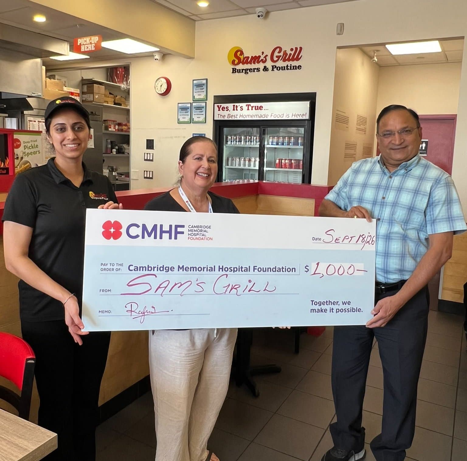 Keeping Care Close to Home: Sam's Grill Cambridge Supports CMH
