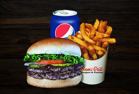 Regular Burger, Fries & Pop
